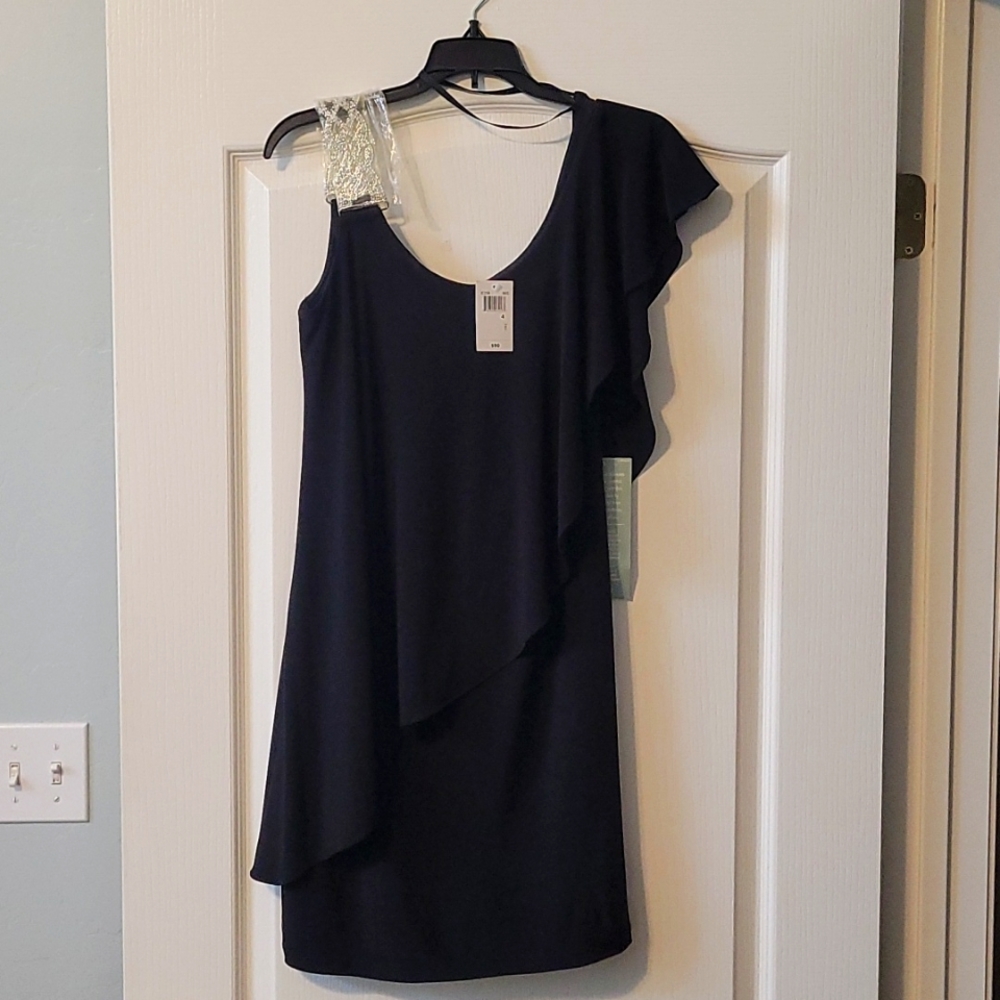 One shoulder sequin party dress